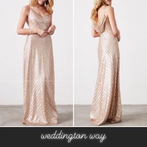 Weddington Way Gold Florence Sequin Maxi Dress • 6